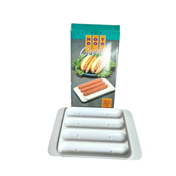 Microwave Hot Dog Cooker Tray - Cooks 4 Hot Dogs At Once - Durable Plastic - Picture 6 of 6